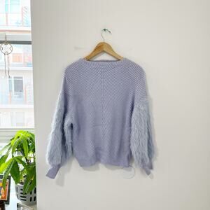 Fashion Nova Purple Eyelash Knit Sweater Size Medium